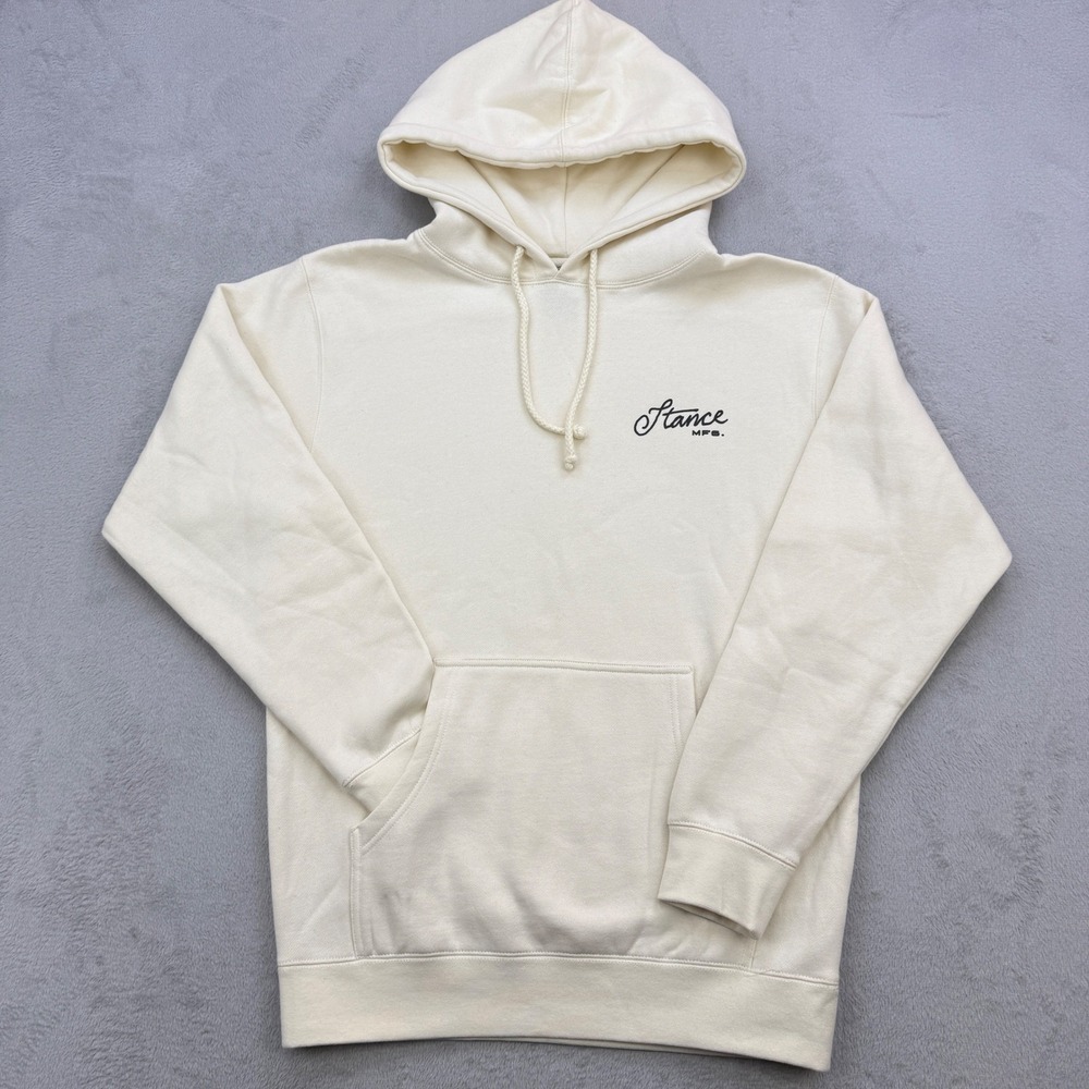 Stance Hoodie Mens Medium Standard Issue Hoodie Pullover Cream Beige Warm Comfy